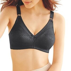 Bali Double Support Lace Wireless Bra Black
